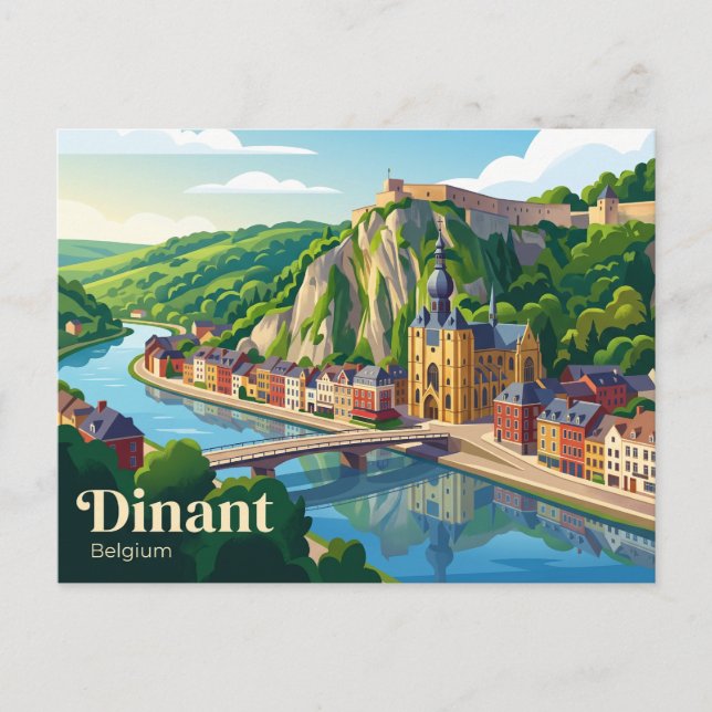 Cartão Postal Dinant Bélgica (Frente)