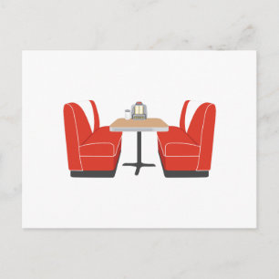Cartão Postal Diner Booth