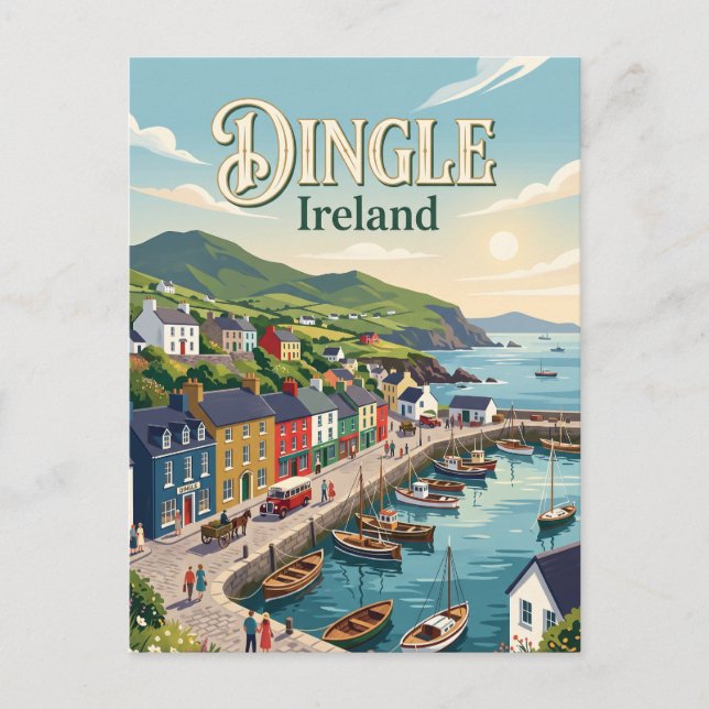 Cartão Postal Dingle Irlanda (Frente)