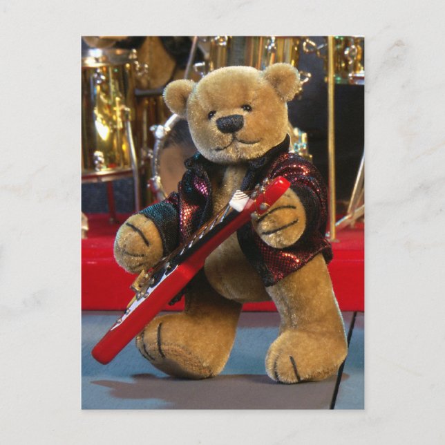 Cartão Postal Dinky Bears Guitarist (Frente)