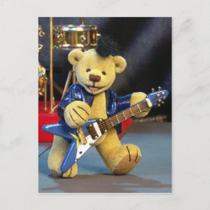 Cartão Postal Dinky Bears Guitarist