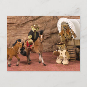 Cartão Postal Dinky Bears Little Cowboys
