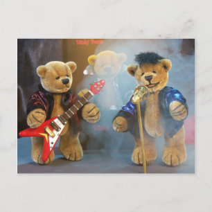 Cartão Postal Dinky Bears Rockband