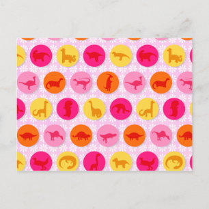 Cartão Postal Dino Dots