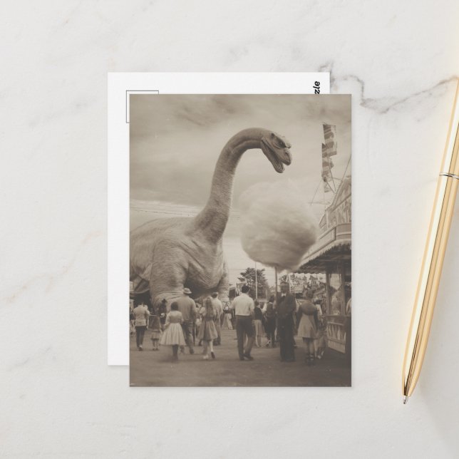 Cartão Postal Dino na Feira (Frente/Verso In Situ)