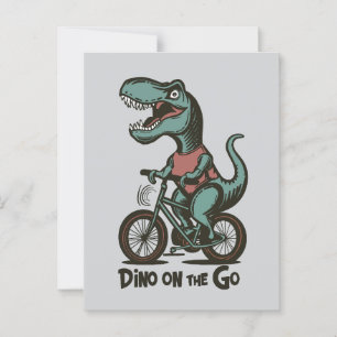 Cartão Postal Dino on the Go