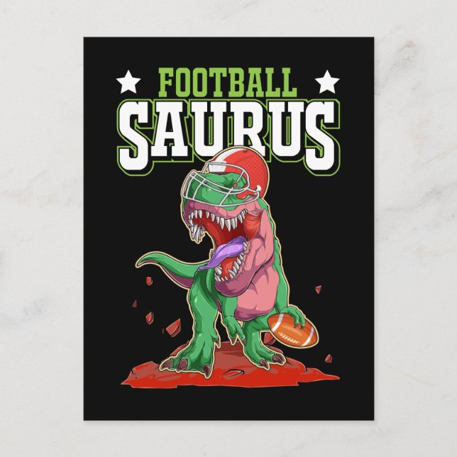 Cartão Postal Dino Sport American Football play Trex (Frente)
