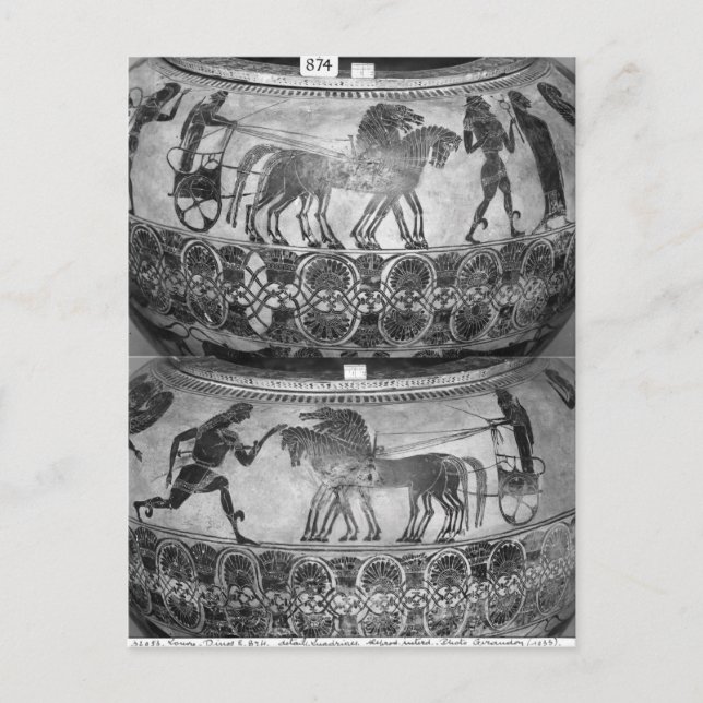 Cartão Postal Dinos de figuras negras ático (Frente)