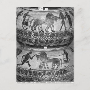 Cartão Postal Dinos de figuras negras ático