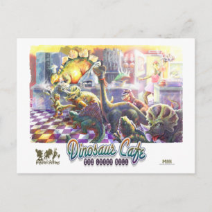 Cartão Postal Dinosaur Cafe