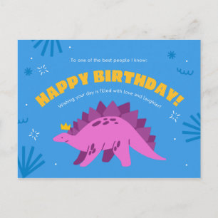 Cartão Postal Dinossaur Kiddie Birthday