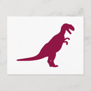Cartão Postal Dinossaur Maroon
