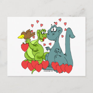 Cartão Postal Dinossauro Amor
