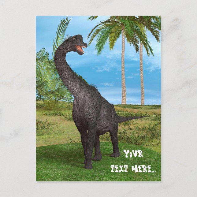 Cartão Postal Dinossauro Brachiossauro (Frente)