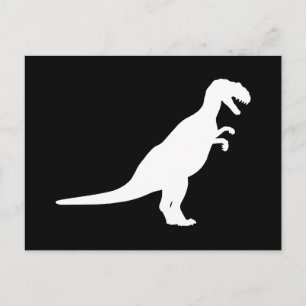 Cartão Postal Dinossauro Branco