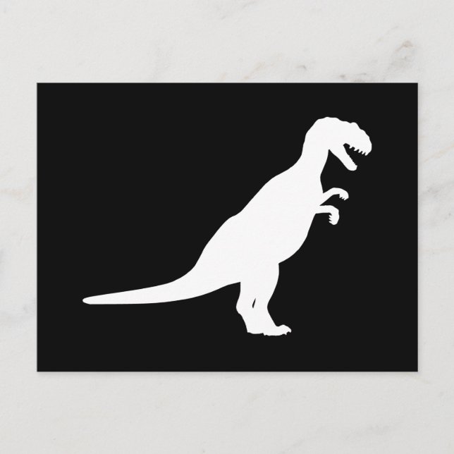 Cartão Postal Dinossauro Branco (Frente)