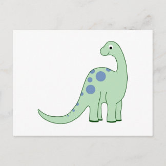 Cartão Postal Dinossauro de Cartoons Verdes Felizes