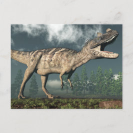 Cartão Postal dinossauro do Ceratossauro - renderização 3D