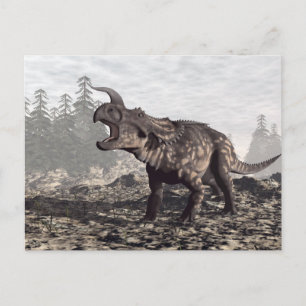 Cartão Postal dinossauro Einiossauro - renderização 3D