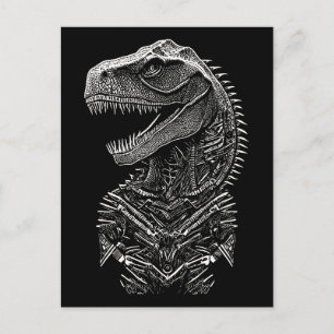 Cartão Postal Dinossauro Gótico T-Rex