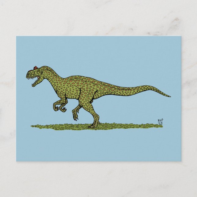 Cartão Postal Dinossauro Jurássico Allosauro (Frente)