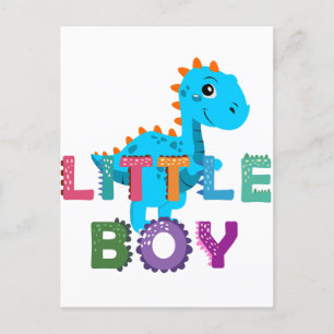 Cartão Postal dinossauro menino
