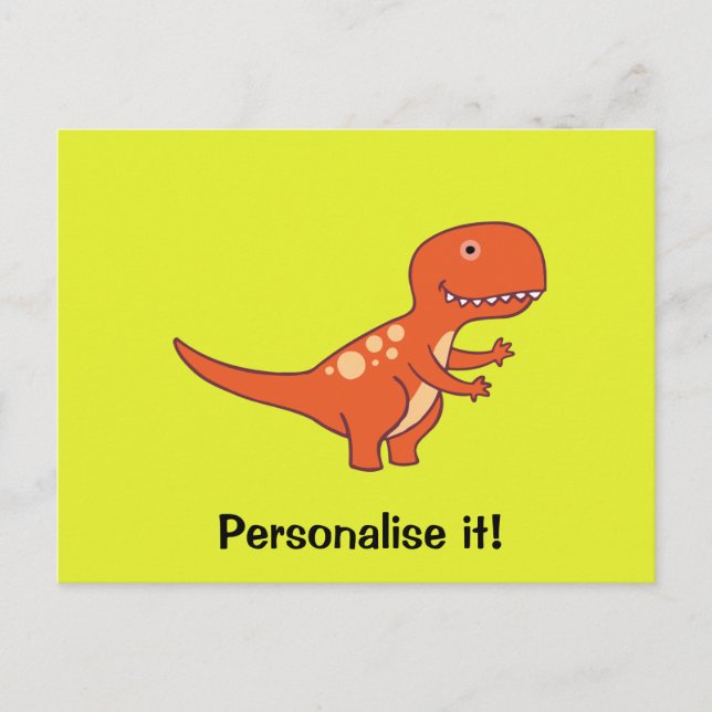 Cartão Postal Dinossauro Vermelho 02/19 (Frente)