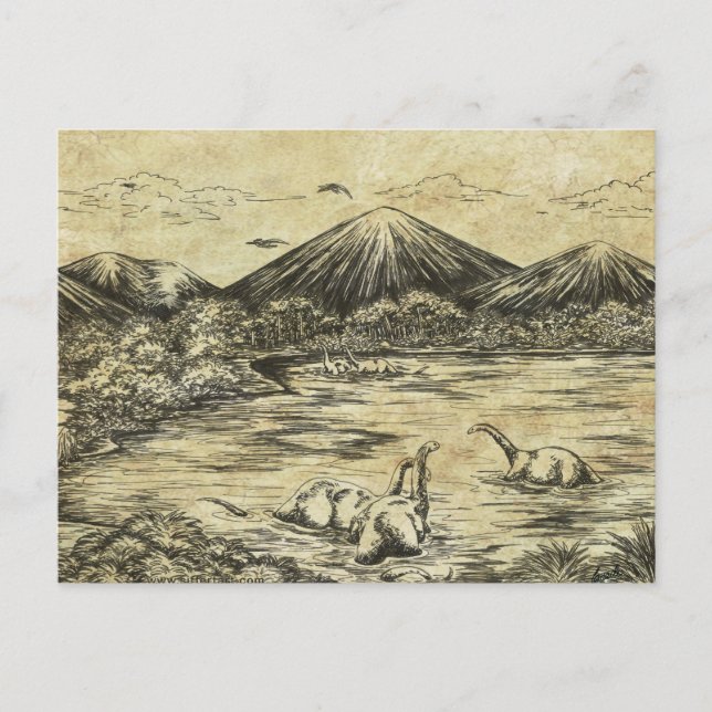 Cartão Postal Dinossauros (Frente)