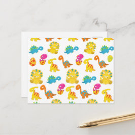 Cartão Postal Dinossauros Bons, Padrão De Dinossauros, Dino Bebê