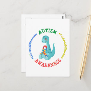 Cartão Postal Dinossauros da Consciência Autismo