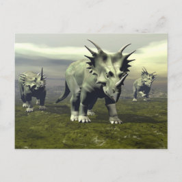 Cartão Postal dinossauros do estiracossauro - renderização 3D