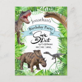 Cartão Postal Dinossauros do Mundo Jurássico Meninos