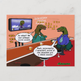 Cartão Postal Dinossauros em um Bar