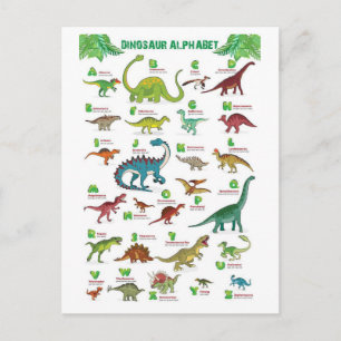 Cartão Postal Dinossauros Pré-Históricos