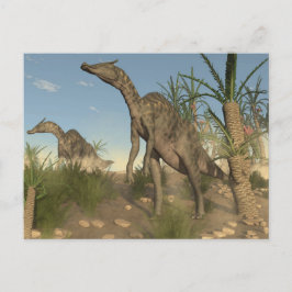 Cartão Postal Dinossauros Saurolophus - renderização 3D