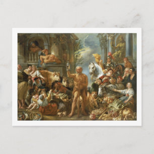 Cartão Postal Diógenes Procurando um Homem Honesto, c.1650-55 (o