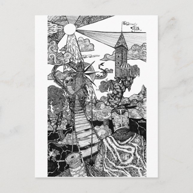 Cartão Postal Direção direita (Frente)