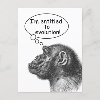 Cartão Postal Direito da evolução do grande macaco