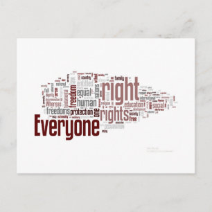 Cartão Postal Direitos do Homem