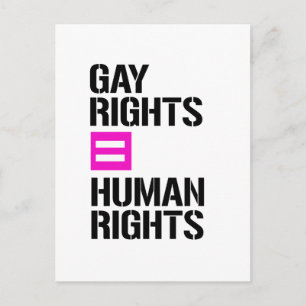 Cartão Postal Direitos Gay equivalem a Direitos Humanos
