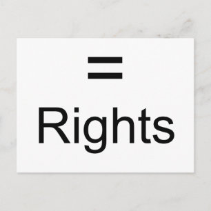 Cartão Postal Direitos iguais