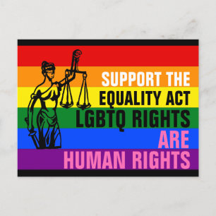 Cartão Postal Direitos LGBTQ são sinalizador de Orgulho gay de D