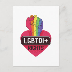 Cartão Postal Direitos LGBTQI - Marcha de Primeiro Orgulho do Si