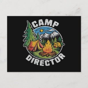 Cartão Postal Diretor de Acampamento Retro Camping Acampamento d