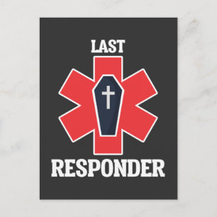 Cartão Postal Diretor de Funeral Engraçado Mortuário Último Resp