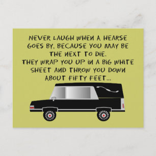Cartão Postal Diretor Funeral/Design do Funny Hearse Engraçado M