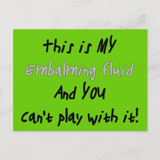 Cartão Postal Diretor Funeral/Presente Funny Mortican (Frente)