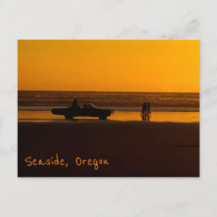 Cartão Postal Dirigência sunset na praia