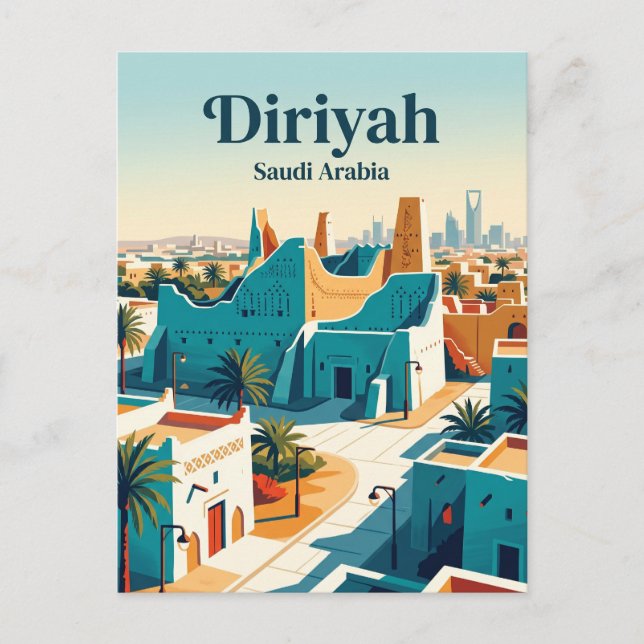 Cartão Postal Diriyah Arábia Saudita (Frente)
