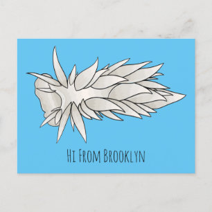 Cartão Postal Dirona albolineata nudibranch ilustração